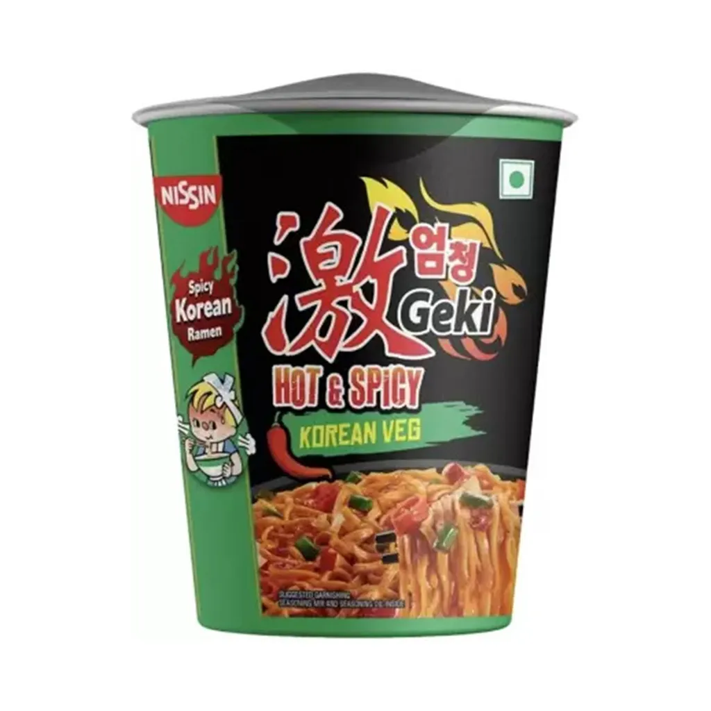 Nissin Hot & Spicy Korean Veg Cup Noodles