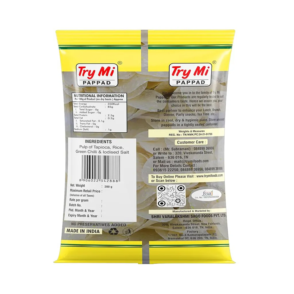 Try Mi Green Chilli Pappad 1