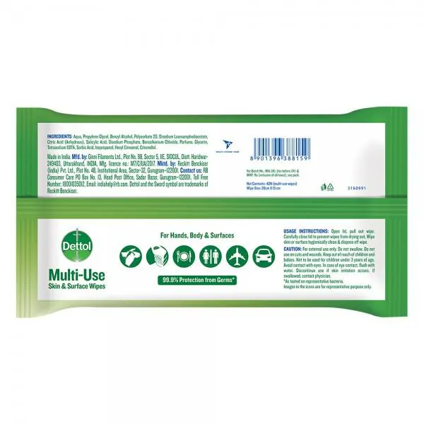 Dettol Multi-Use Skin & Surface Wipes 1