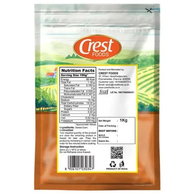 Crest Foods Frozen Sweet Corn 1