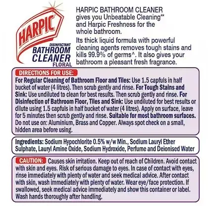 Harpic Bathroom Floral Cleaner 1