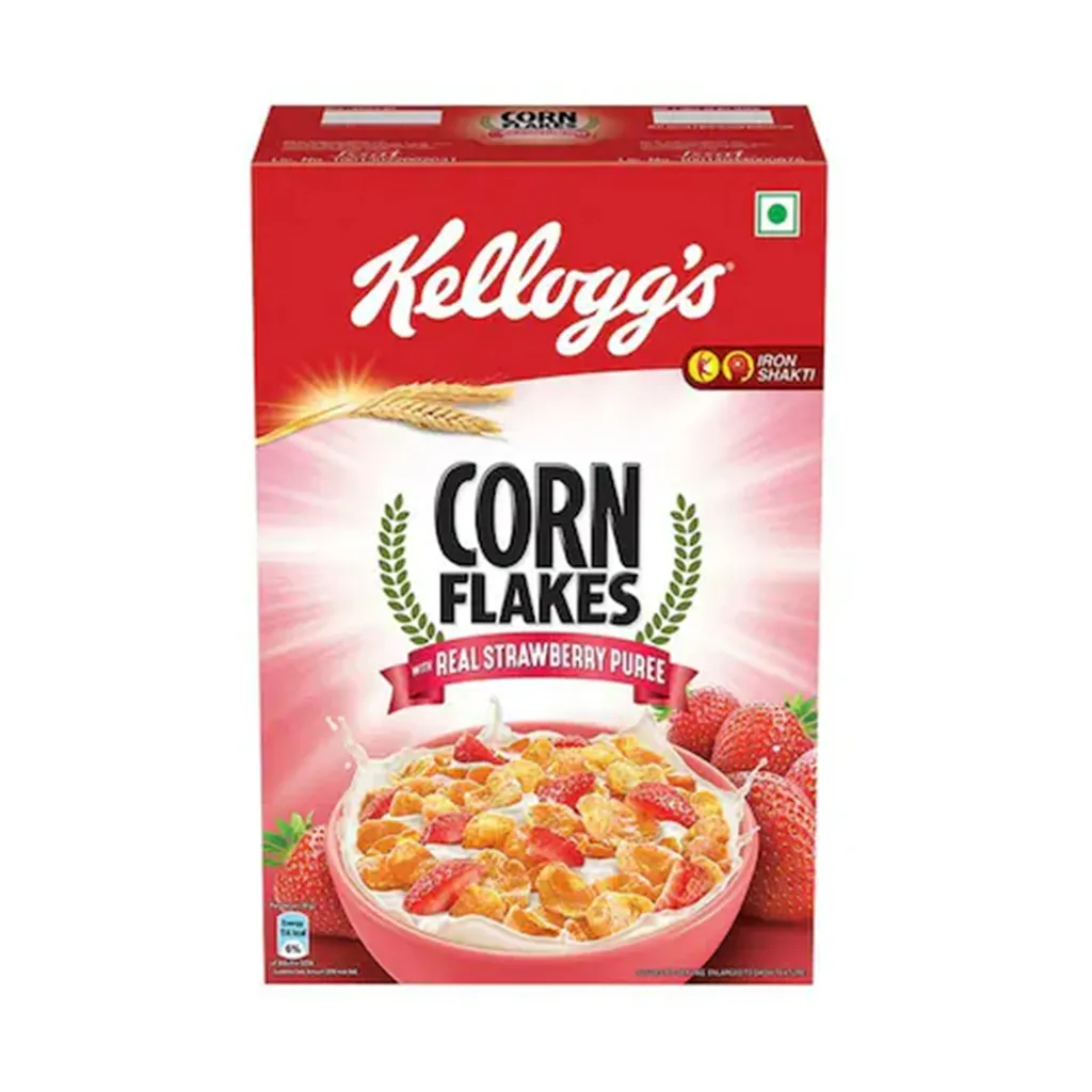 Kellogg's Corn Flakes with Real Strawberry Puree