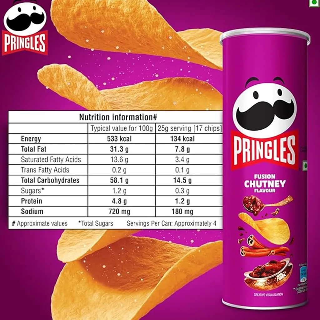 Pringles Fusion Chutney Potato Chips 3