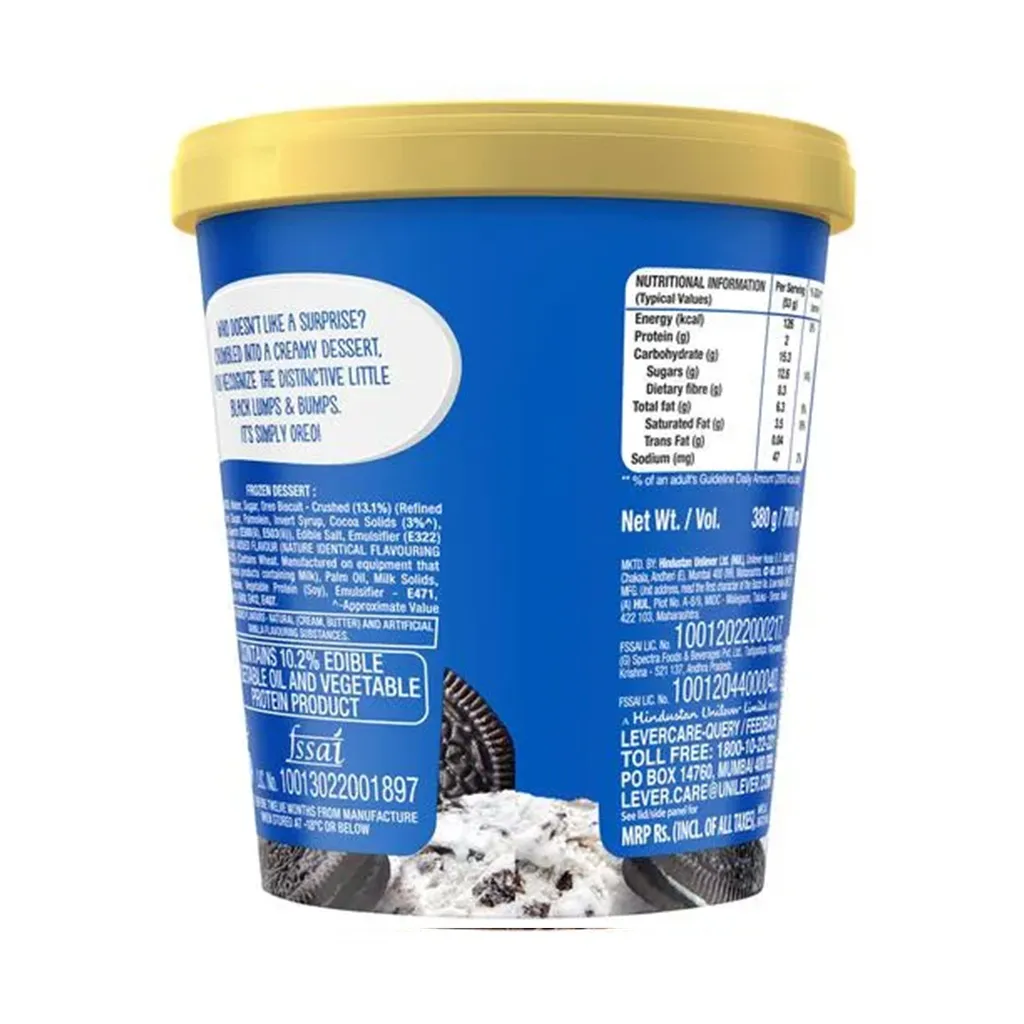 Kwality Walls Oreo & Cream Tub 1