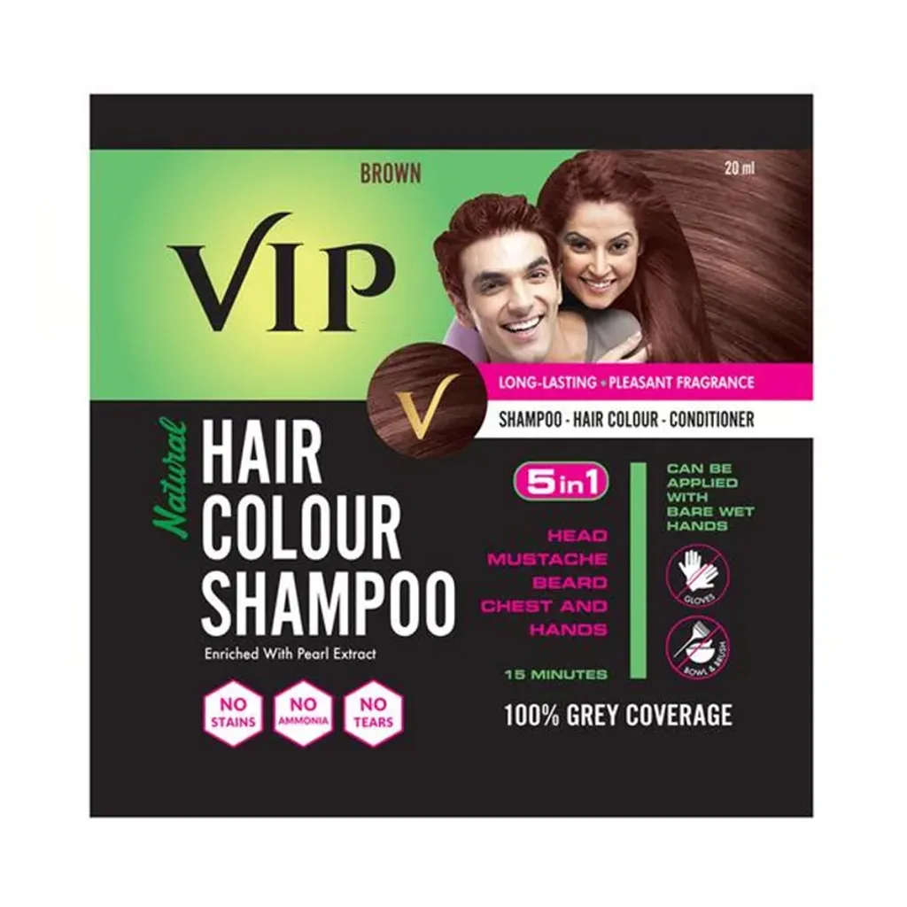 VIP Hair Colour Shampoo Brown