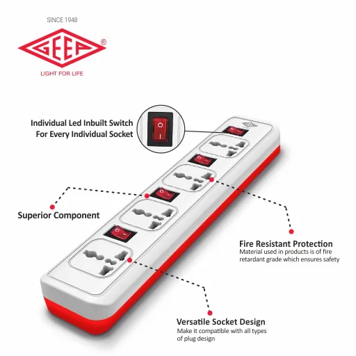 Geep Extreme 4+4 Power Strip 1