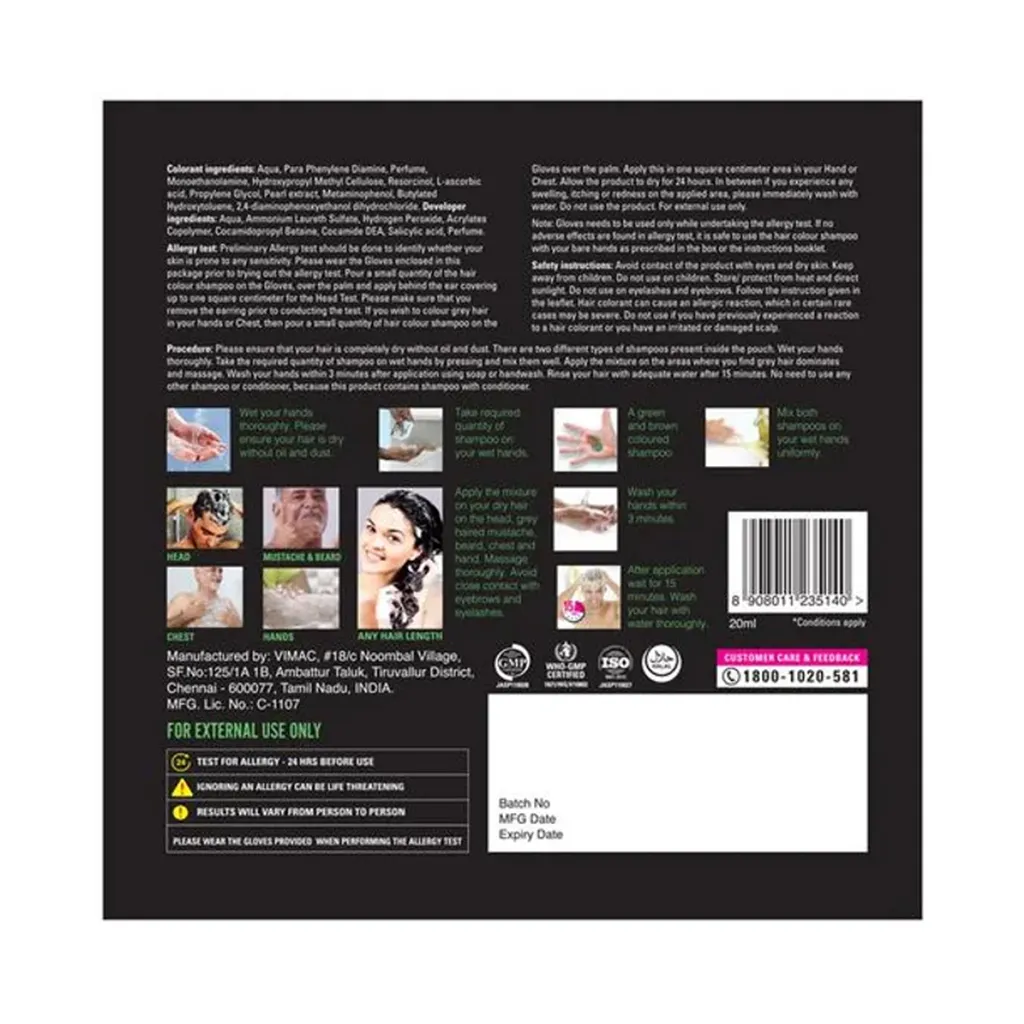 VIP Hair Colour Shampoo Brown 1