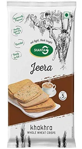 Shanta Khakhra Whole Wheat Crisps Jeera