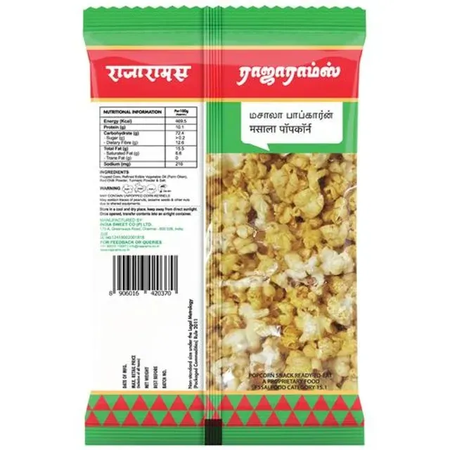 Rajaram's Spicy Pop Corn Snacks 1