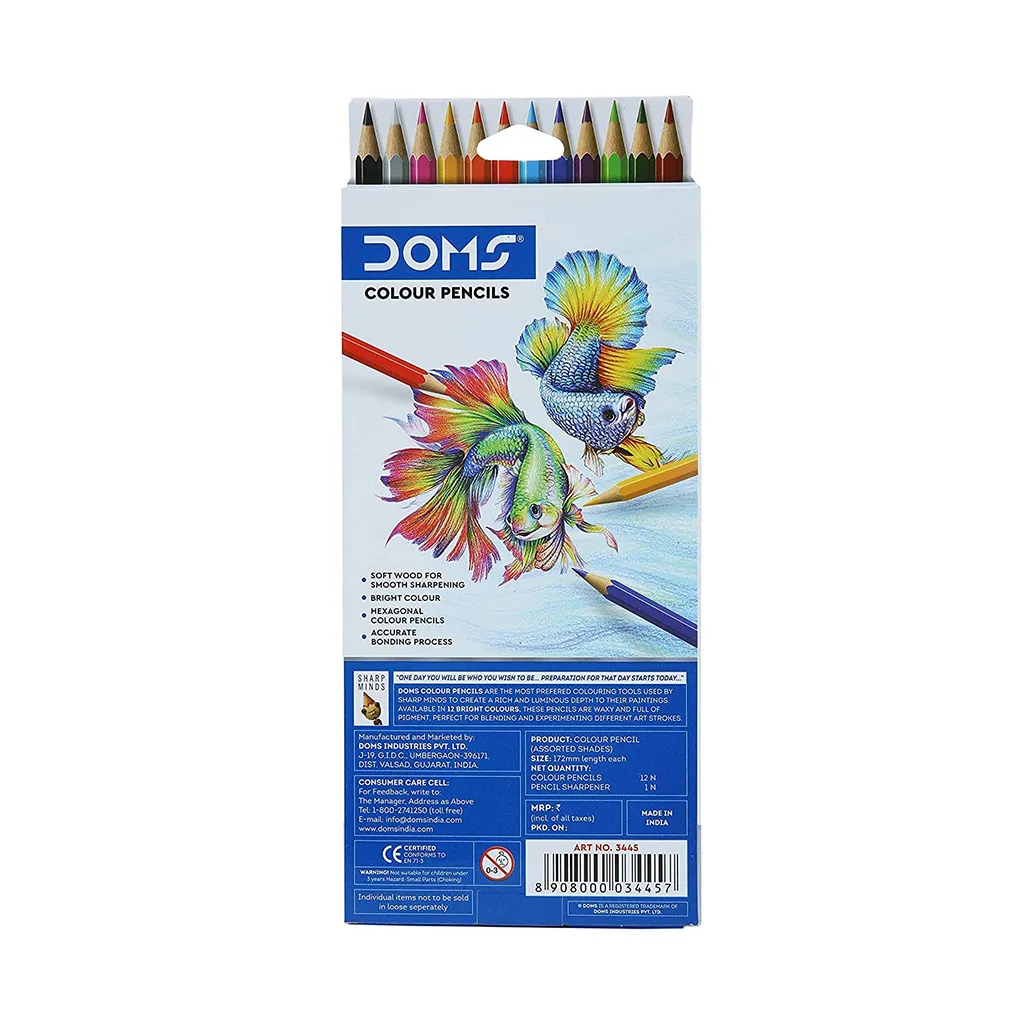 Doms Fsc Colour Pencil - 12 Shades 1
