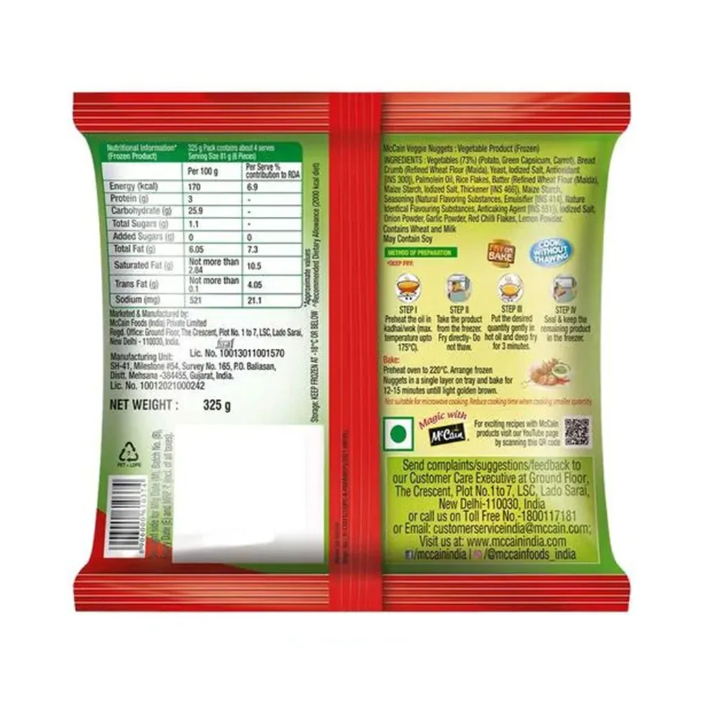 McCains Veggie Nuggets 1