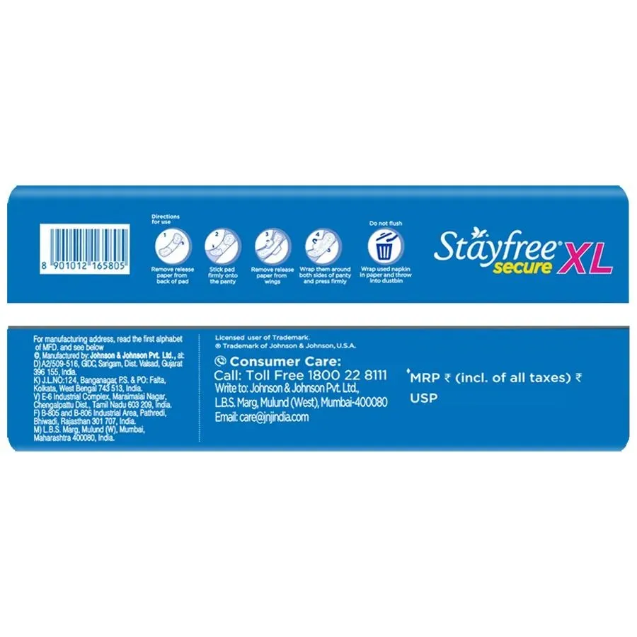 Stayfree Secure Cottony - XL Sanitary Pads 3