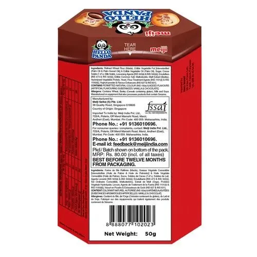 Meiji Hello Panda Biscuits with Choco Flavour 1