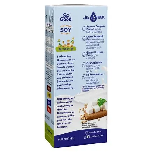 So Good Soy Milky Unsweetened Protein + Soy Milk 3