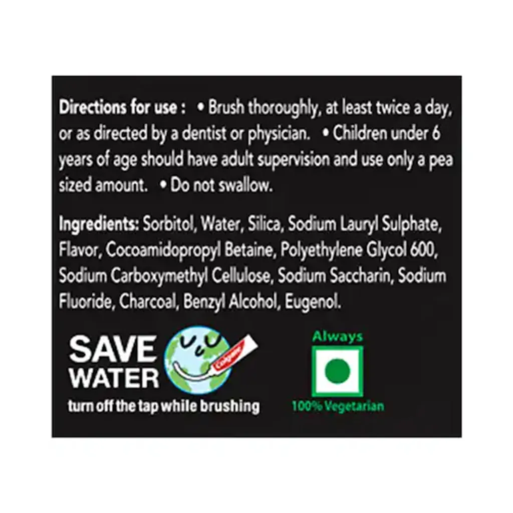 Colgate Charcoal Clean Bamboo Charcoal & Mint Toothpaste 2