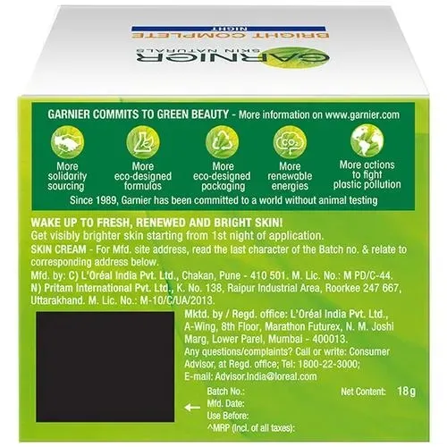 Garnier Men Bright Complete Vitamin C Yoghurt Night Cream 2