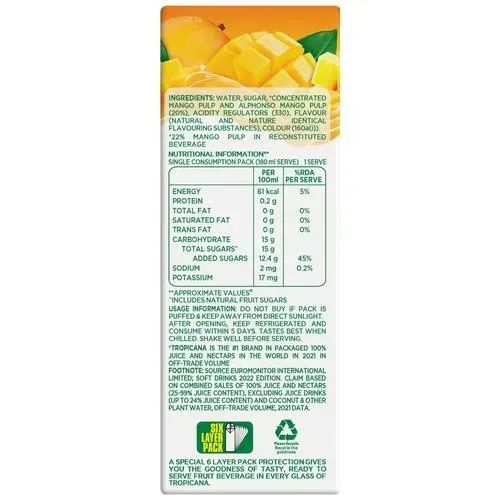 Tropicana Delight Mango Fruit Juice 1