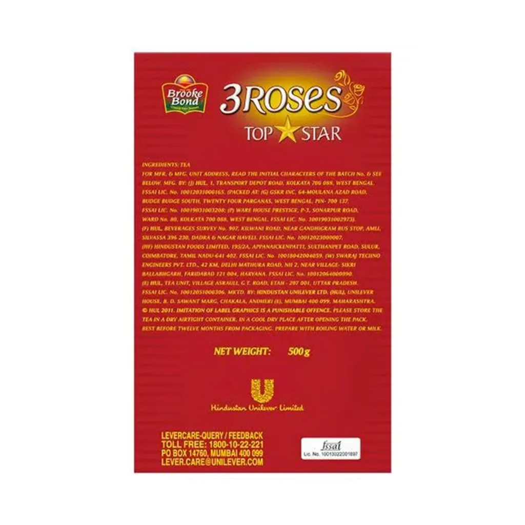 Brooke Bond 3 Roses Top Star Tea 1