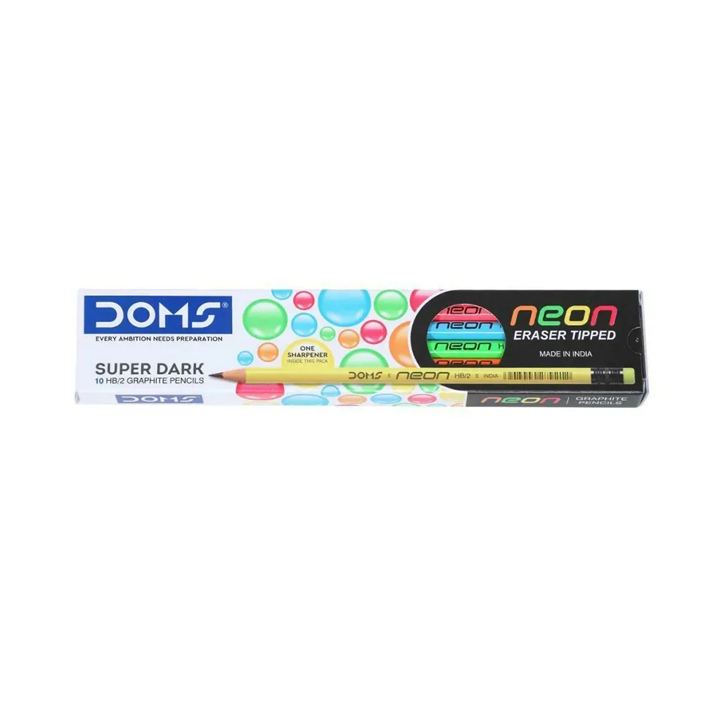 Doms Neon Rubber Tipped Pencil
