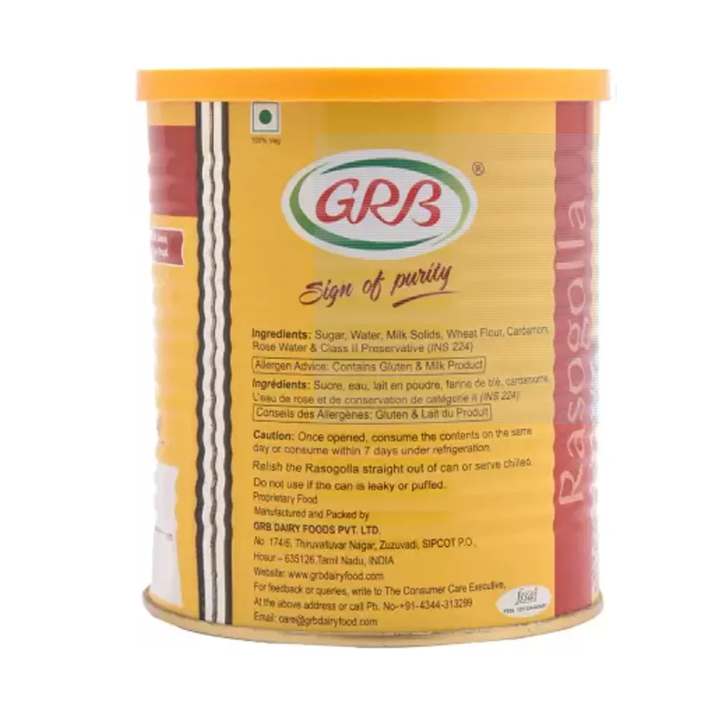 GRB Rasagolla Tin 1