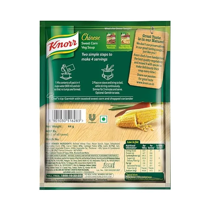 Knorr Sweet Corn Veg Soup 1