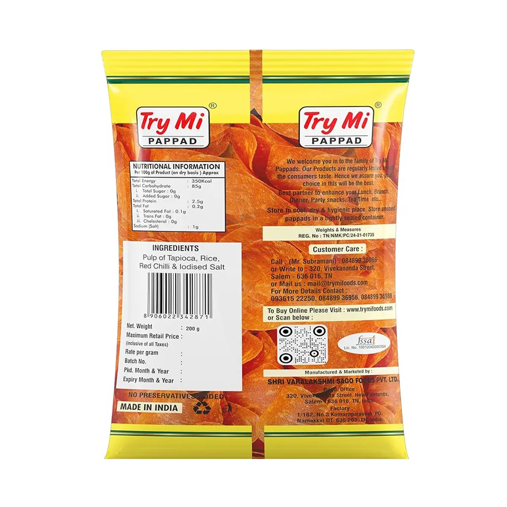 Try Mi Red Chilli Pappad 1