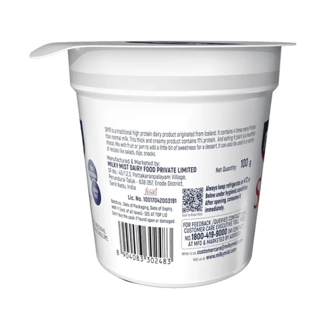 Milky Mist Skyr High Protein Plain Yogurt 1