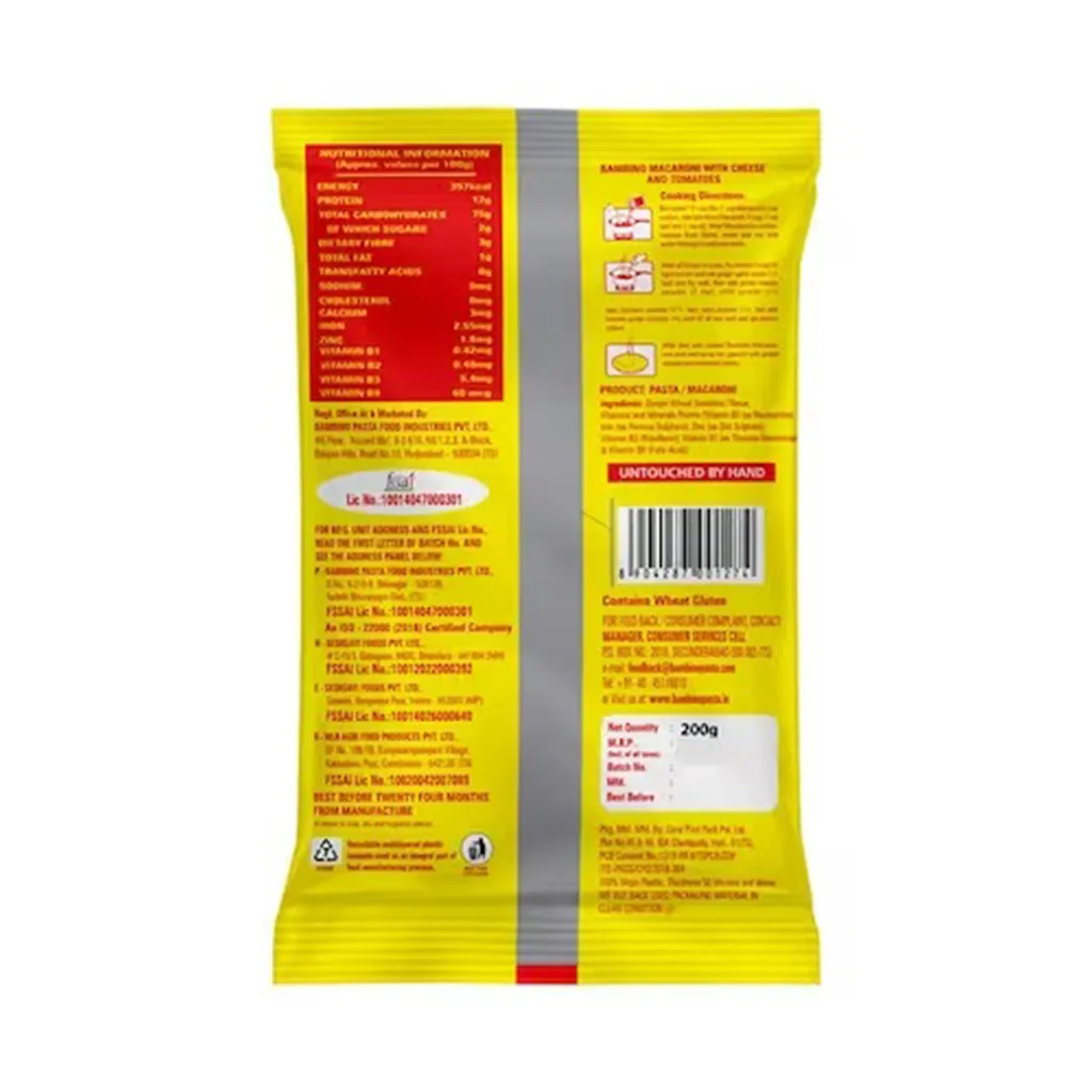 Bambino Macaroni Elbow Pasta 1