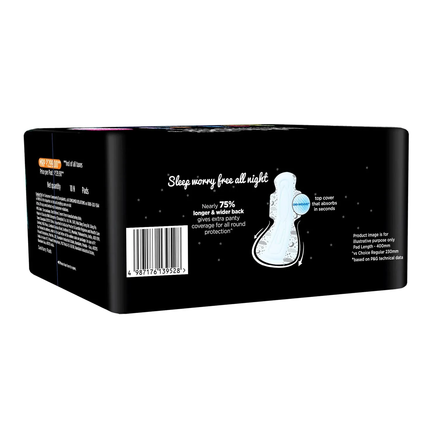 Whisper Bindazzz Nights Sanitary Pads - XXXL 2