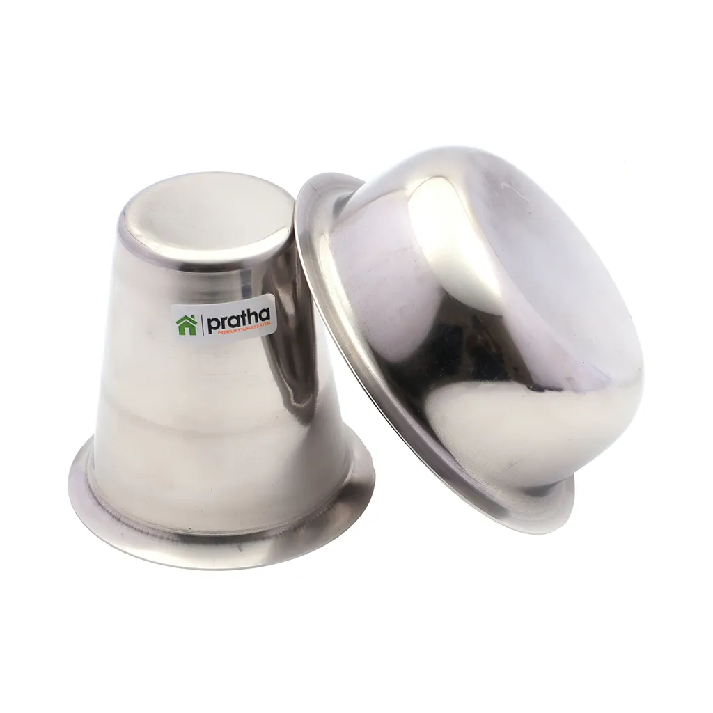 Pratha Stainless Steel Coffee Dabra With Vati Set 3