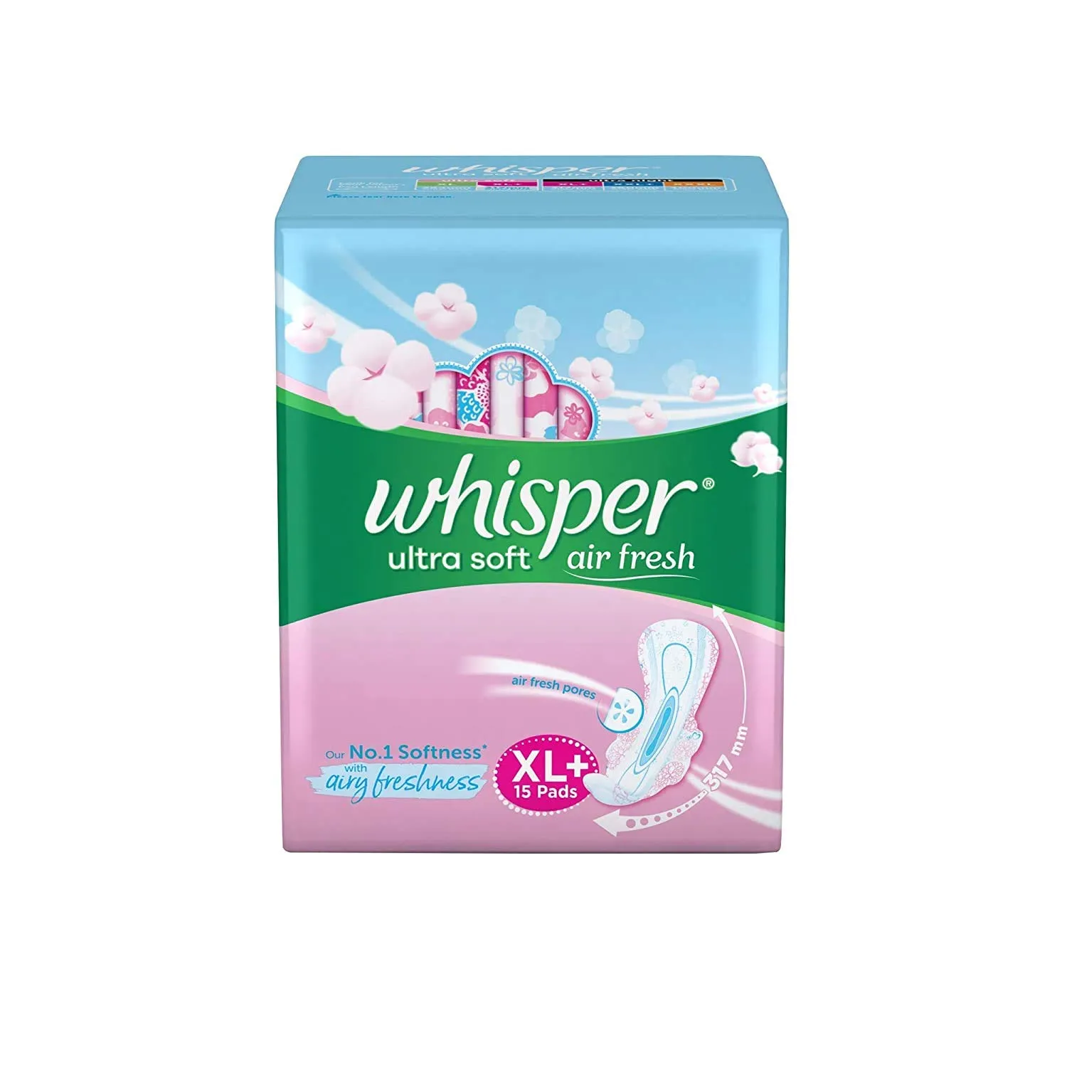Whisper Ultra Soft Air Fresh Xl Sanitary Pads