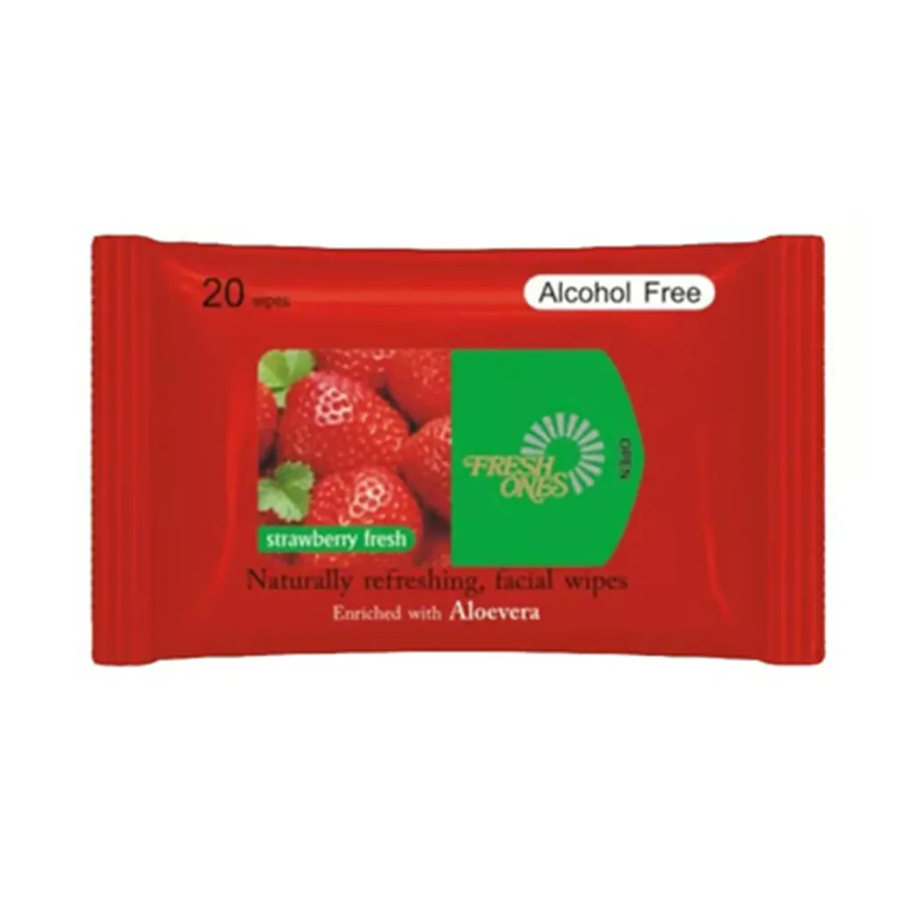 Fresh Ones Naturally Refreshing Facial Strawberry Fresh-20 Wipes
