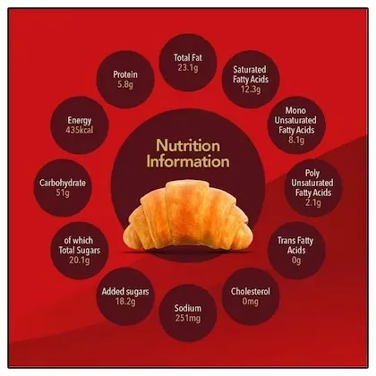 Britannia Treat Croissant Vanilla Creme Filling 2
