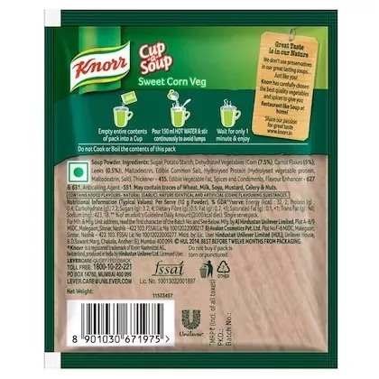 Knorr Sweet Corn Veg Cup-A-Soup 1