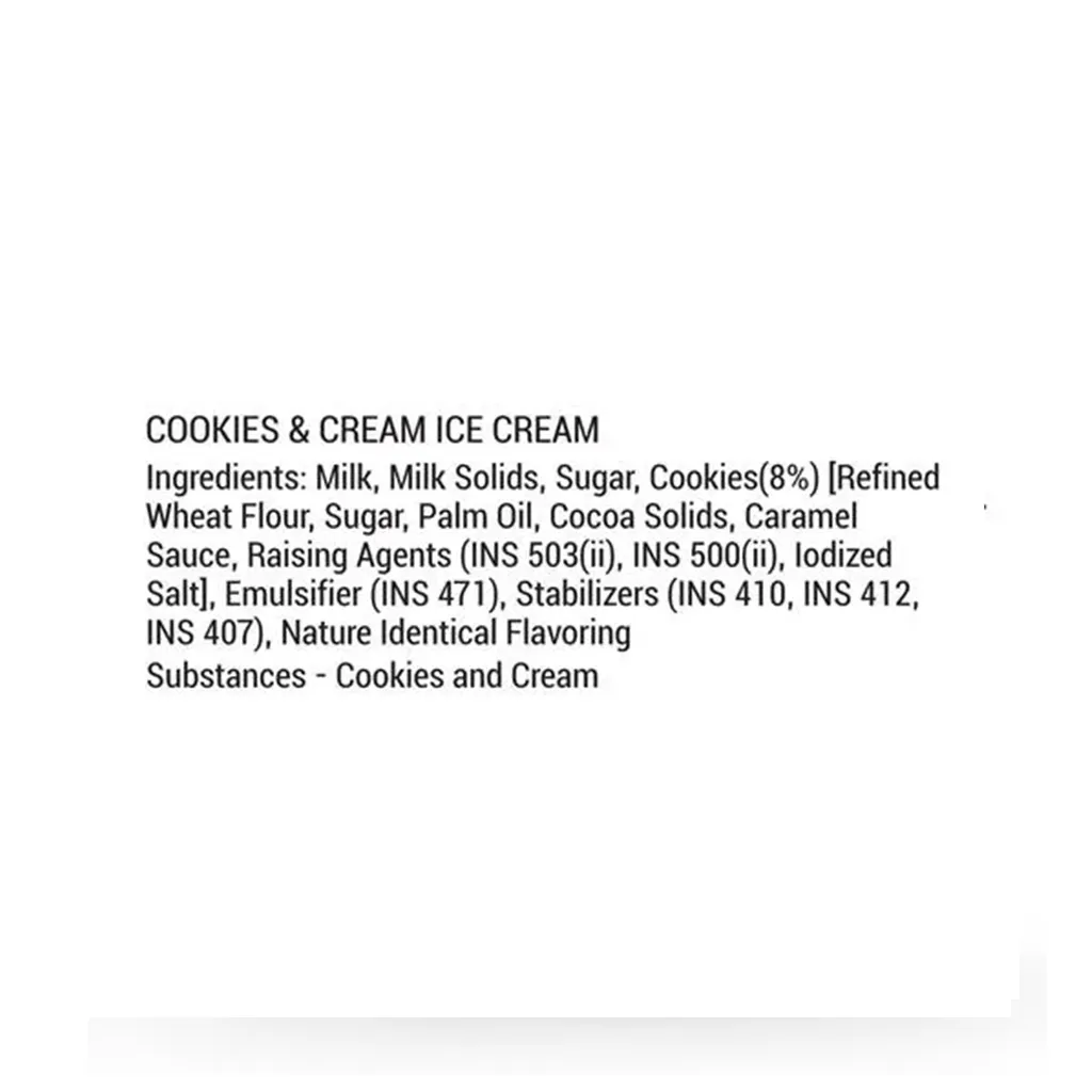 Milky Mist Cookies & Cream Ice Cream Tub 1