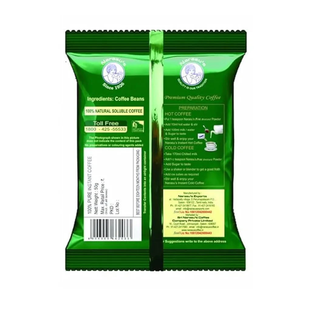 Narasu's Pure Instant Granulated Coffee 1