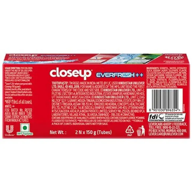 Closeup Triple Fresh Formula Toothpaste - 150 g 1