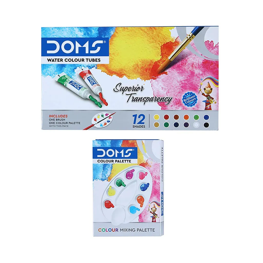 Doms Water Color Tube - 12 Shades