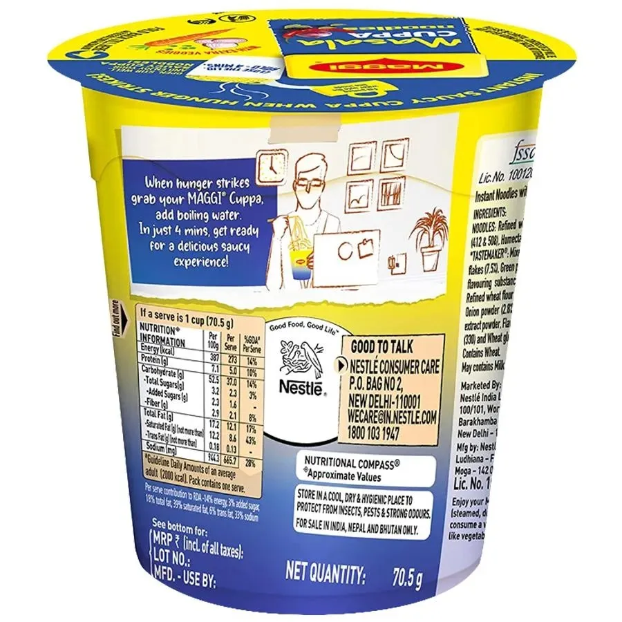 Maggi Cuppa Masala Noodles 1