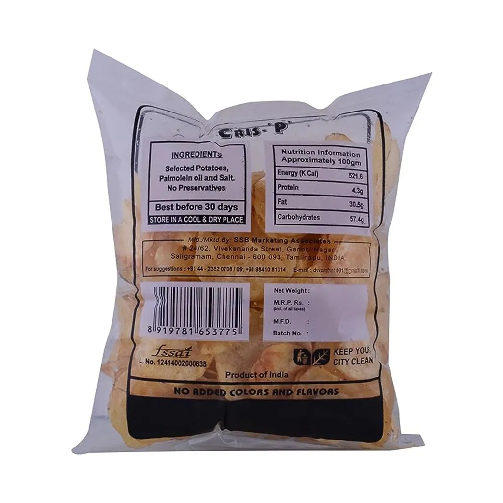 Cris-P Salted Potato Wafers 1