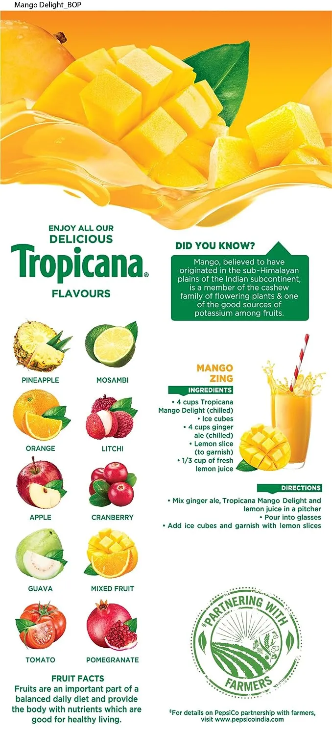 Tropicana Delight Mango Fruit Juice 1