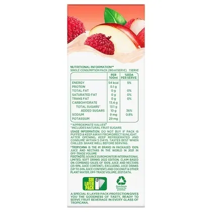 Tropicana Delight Litchi Juice 1