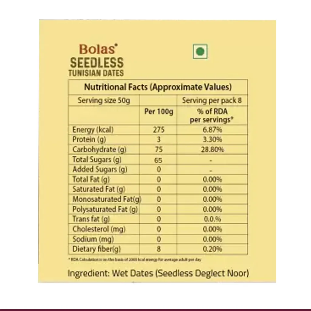 Bolas Seedless Tunisian Dates 3