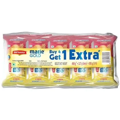 Britannia Marie Gold Biscuits - Buy 4 Get 1 Free
