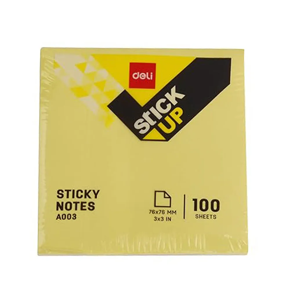 Deli WA00353 Sticky Notes (3x3) - 100 Sheets