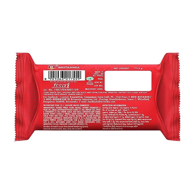 Britannia 50-50 Potazos Masti Masala Spicy Crisps Biscuits 1