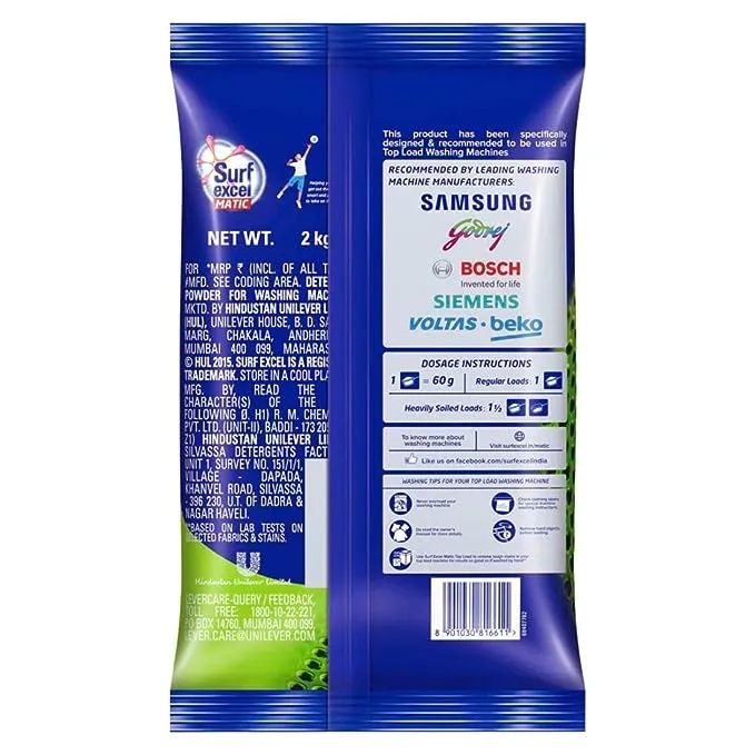 Surf Excel Matic Top Load Detergent Powder 3