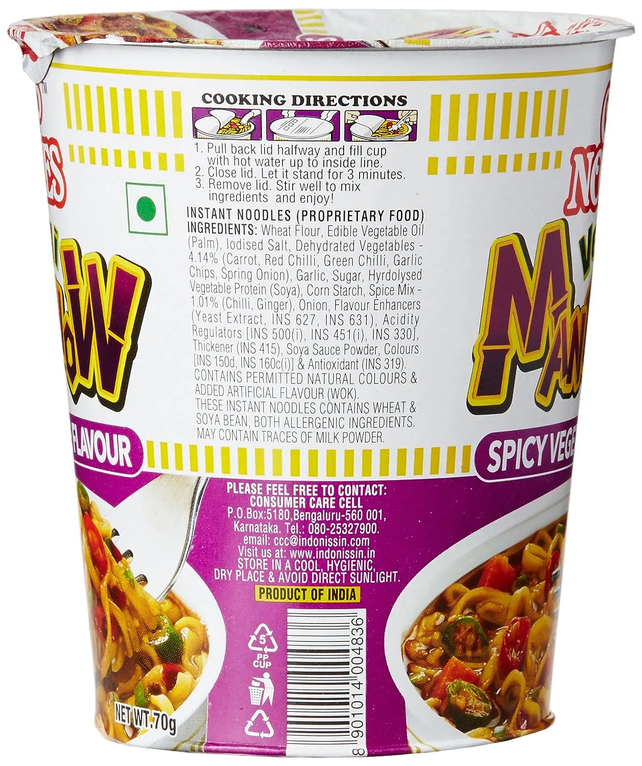 Nissin Veggie Manchow Cup Noodles 1