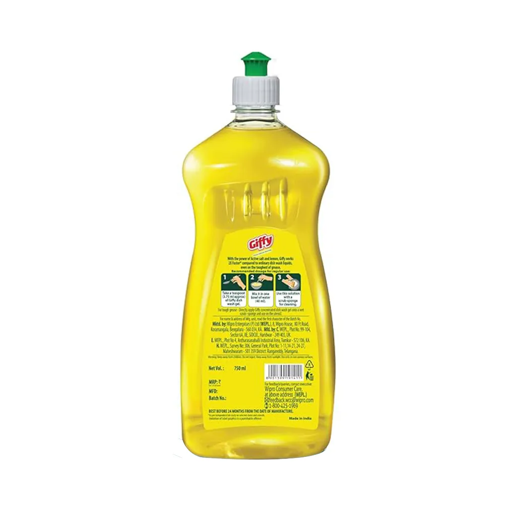 Giffy Lemon & Salt Dishwash Gel 1
