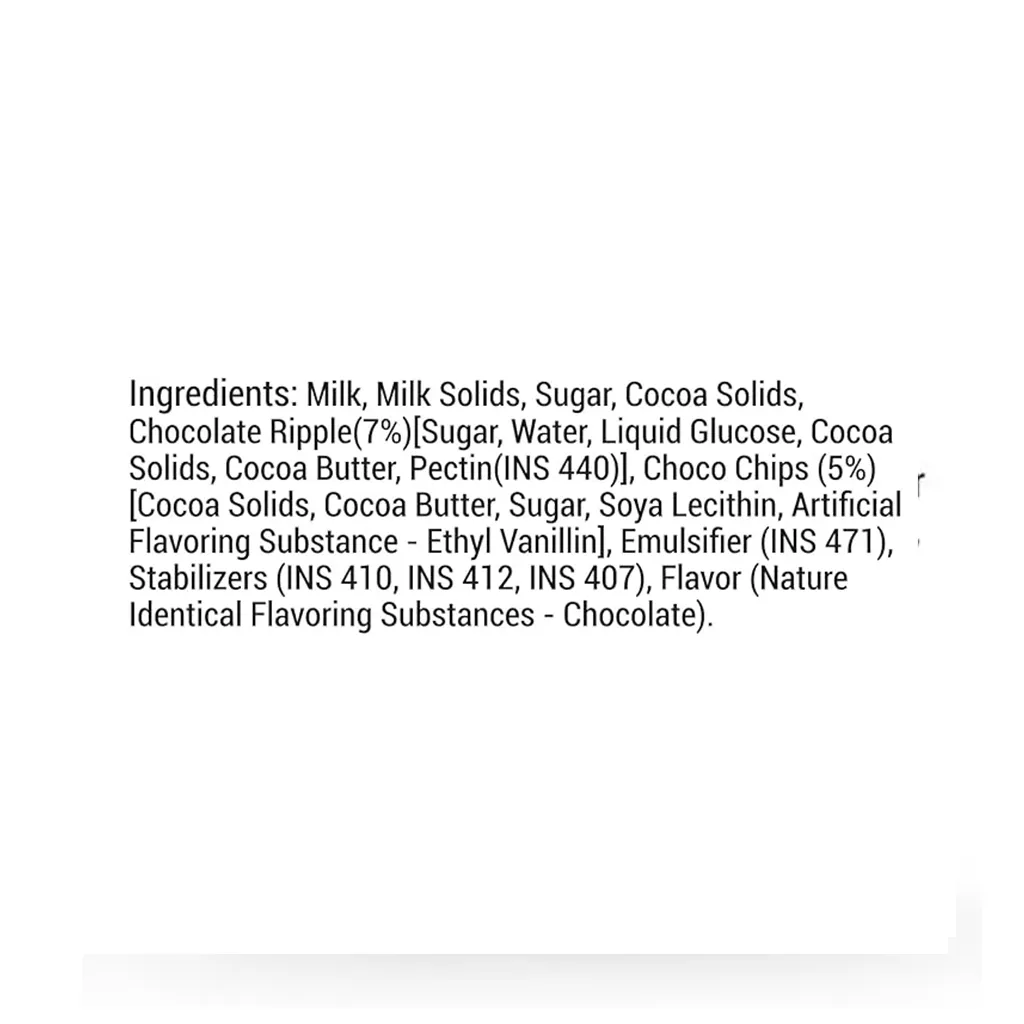 Milky Mist Chocolate Ice Cream Tub 1